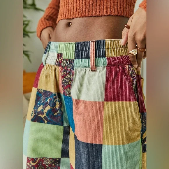 Urban Outfitters Multicolor Patchwork Zaria Cropped Pants - Picture 6 of 16